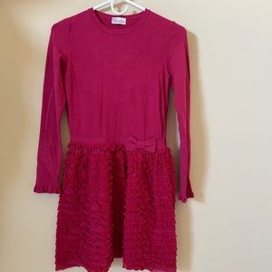 RED Valentino Long-Sleeve Ruffle-Skirt Dress